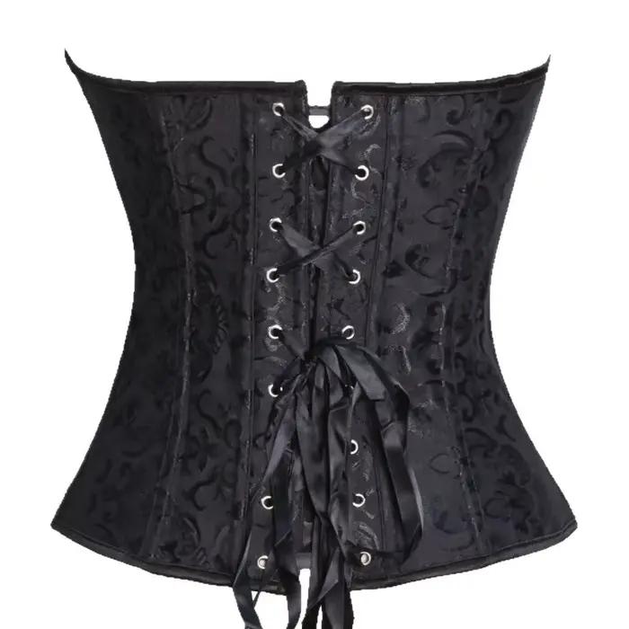 Corset victorien Jacquard avec fermeture éclair