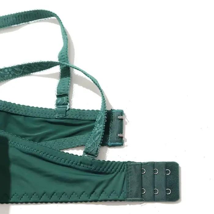 Beauwear-Soutien-gorge brodé à fleurs vertes