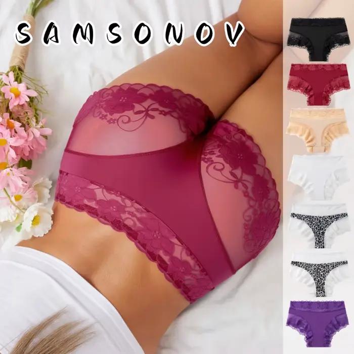 Culottes pour femmes, sous-vêtements en dentelle florale