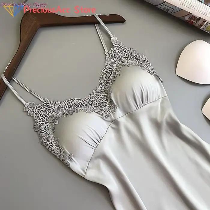 Chemise de nuit sexy en dentelle pour femmes