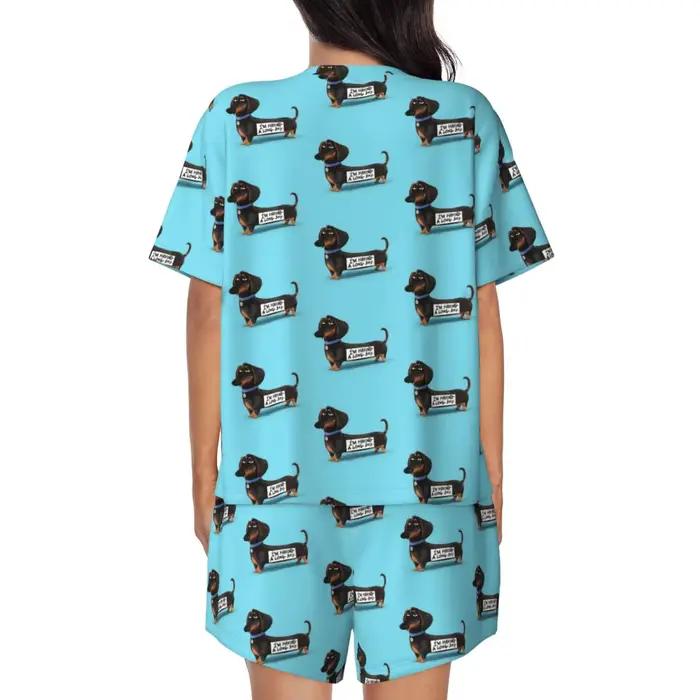 Ensemble pyjama teckel personnalisé pour femmes