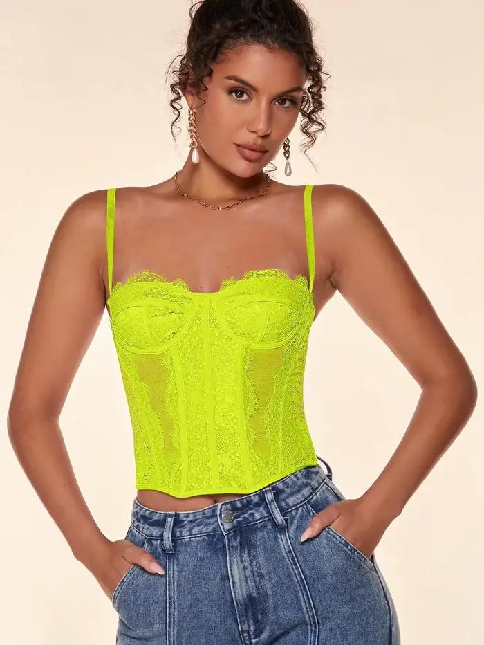 Haut corset serré pour fille sexy et chaude avec dentelle de cils