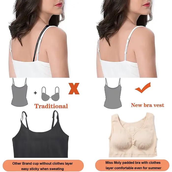 Débardeurs pour femmes avec soutien-gorge intégré