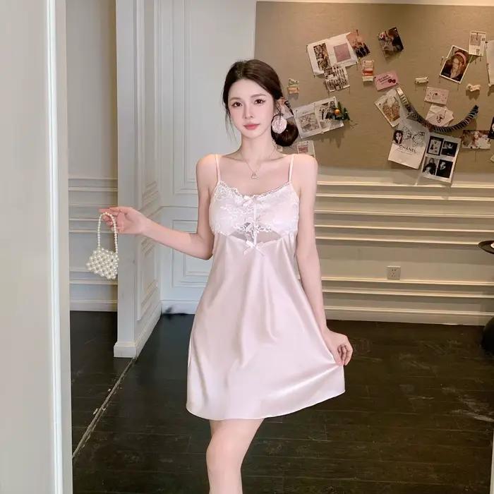 Sexy Perspective dentelle Lingerie chemise de nuit Mini