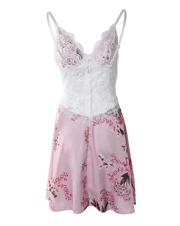 Chemise de nuit Sexy en dentelle pour femmes