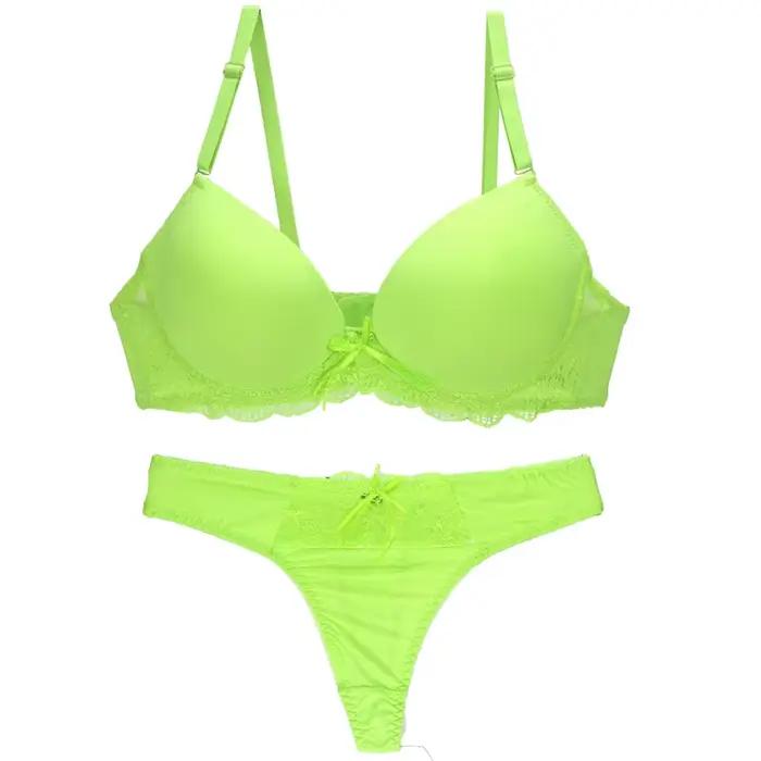 Ensemble de Soutien-Gorge Luxueux en Dentelle Saturée pour Femme