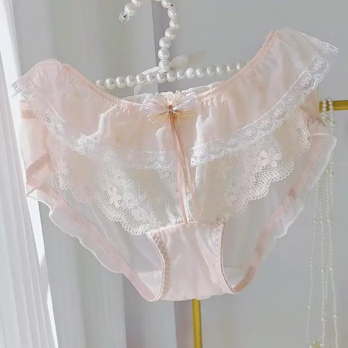 Lolita – culotte en maille et dentelle à volants