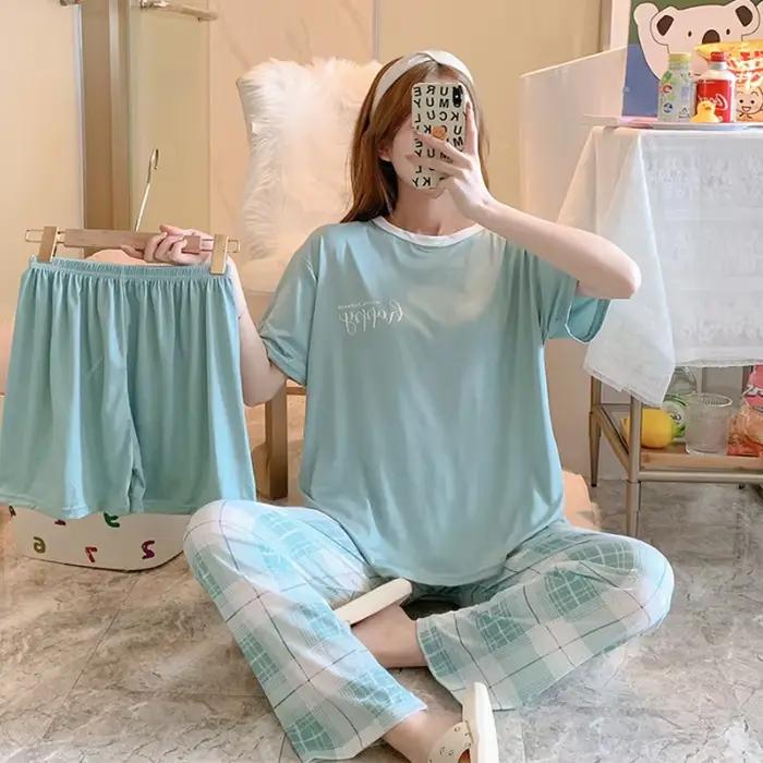 Pyjama trois pièces d'été pour femmes