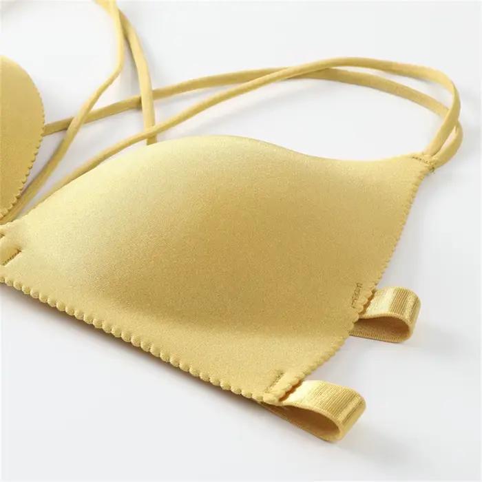 Soutien-gorge sexy à bretelles fines croisées pour femmes