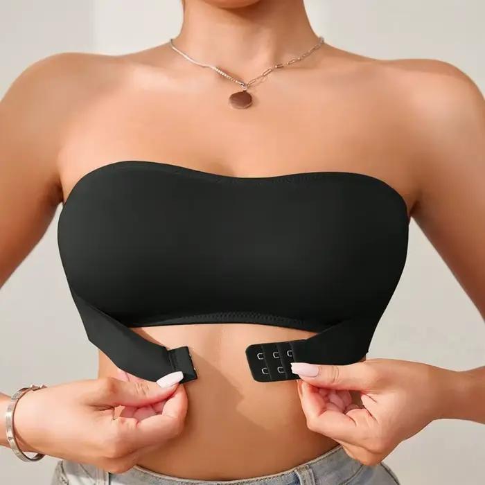 Soutien-gorge sans bretelles avec boutons sur le devant pour femmes