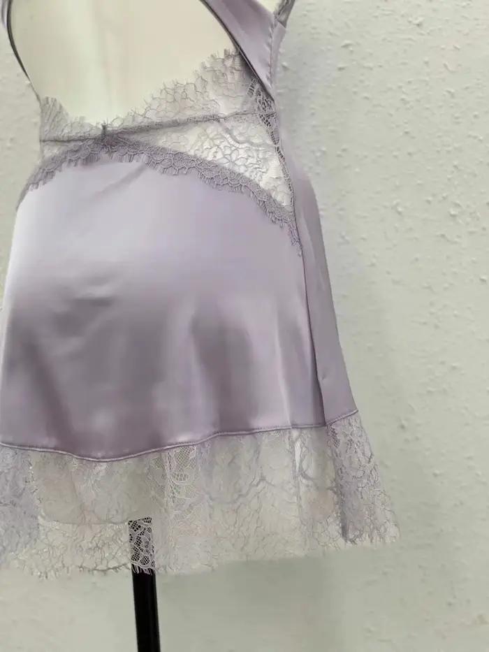 Chemise de nuit sexy en dentelle pour femmes