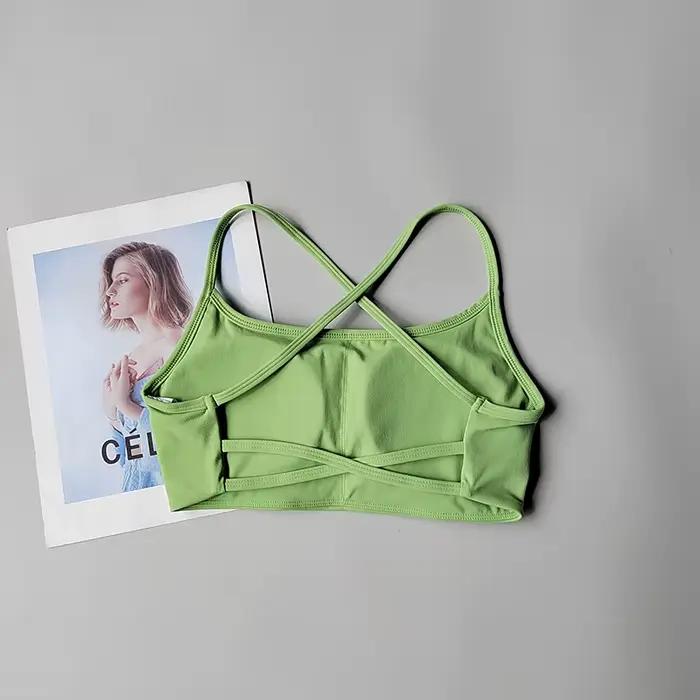 Bretelles croisées soutien-gorge de Yoga bretelles fines beau dos respirant séchage rapide Fitness exercice Lingerie entraînement Pilates soutien-gorge