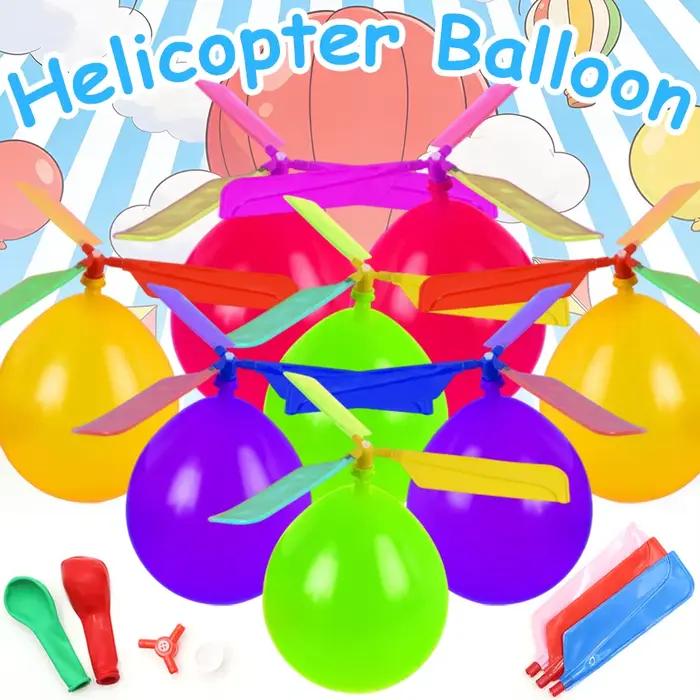 3/6 pièces DIY hélicoptère ballon volant |   Modèle de vol en plein air avec hélice spirale, artisanat créatif fait main et cadeaux de fête