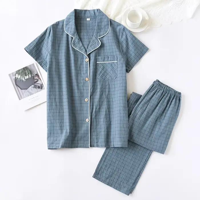Pyjamas en coton pour couples d'été