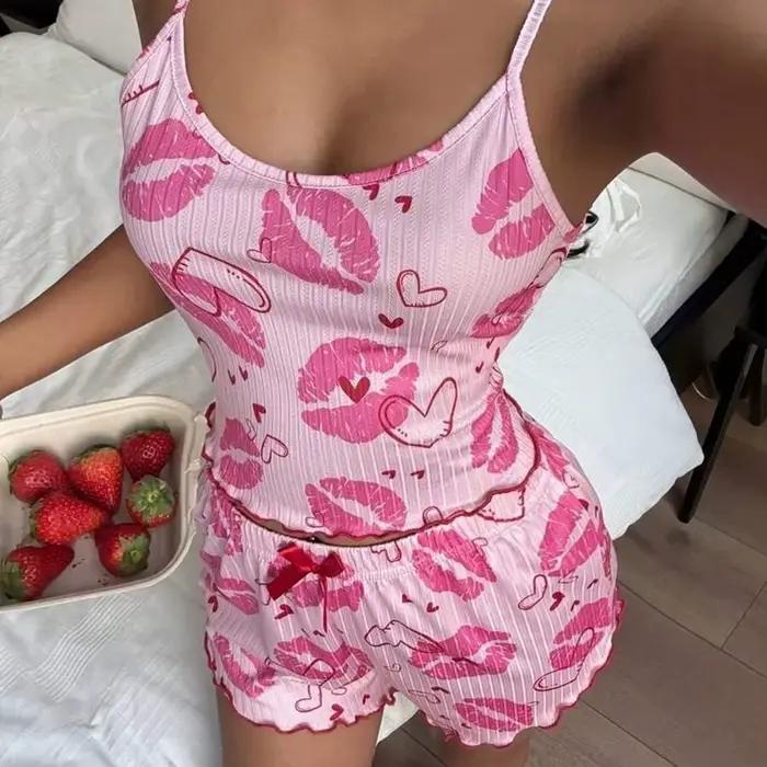 Ensemble de pyjama court pour femme