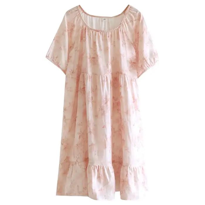 Chemise de nuit à imprimé floral pour femme