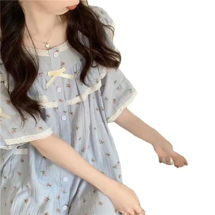 Nouvel ensemble de pyjama d'été pour femme style princesse