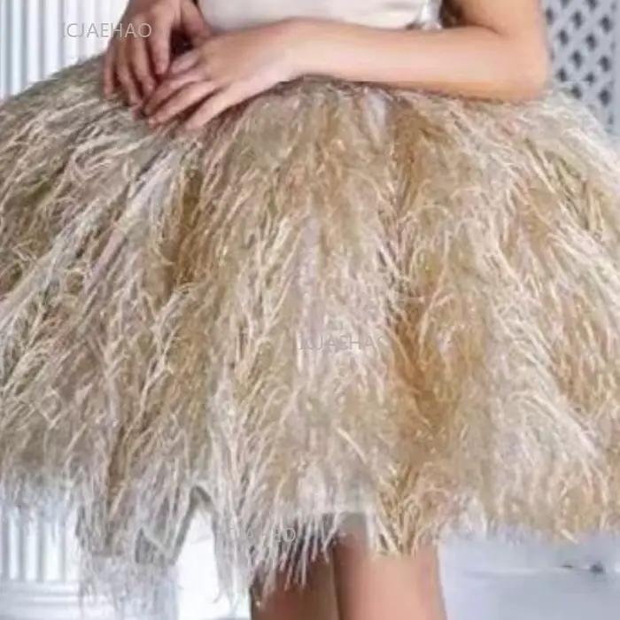 Champagne enfants filles robe de soirée élégante une épaule robe pour hôte Performance bal Pageant robes de soirée formelles pour les enfants