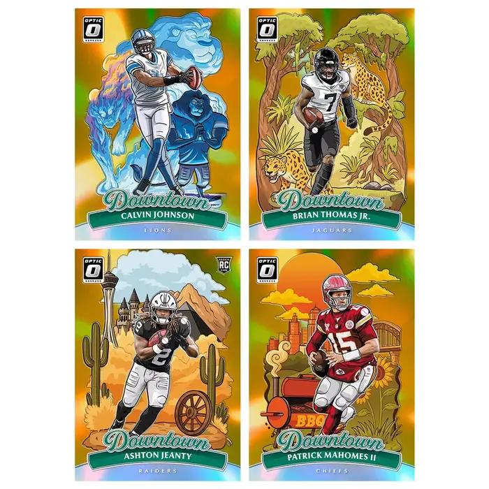 Cartes de collection de football holographiques et scintillantes Rugby Downtown DIY Travis Hunter Patrick Mahomes Brian Thomas Shedeur Sanders