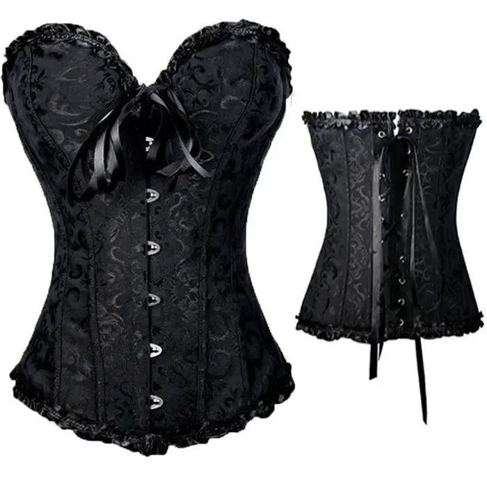 Haut bustier en dentelle florale pour femme