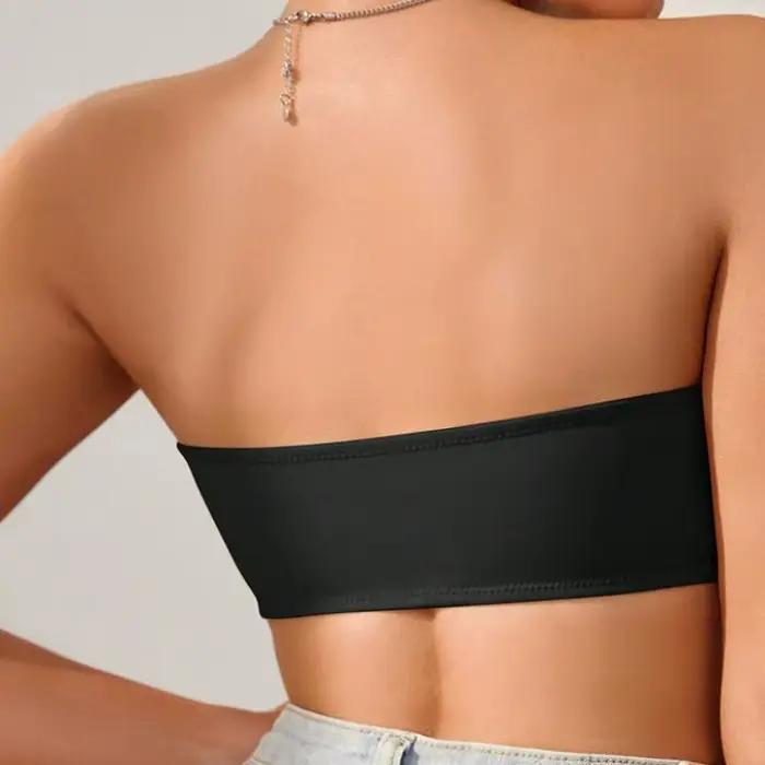 Soutien-gorge sans bretelles avec boutons sur le devant pour femmes