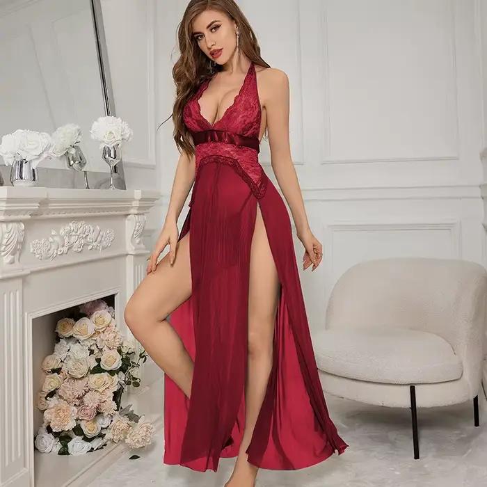 Nuisette sexy en dentelle florale