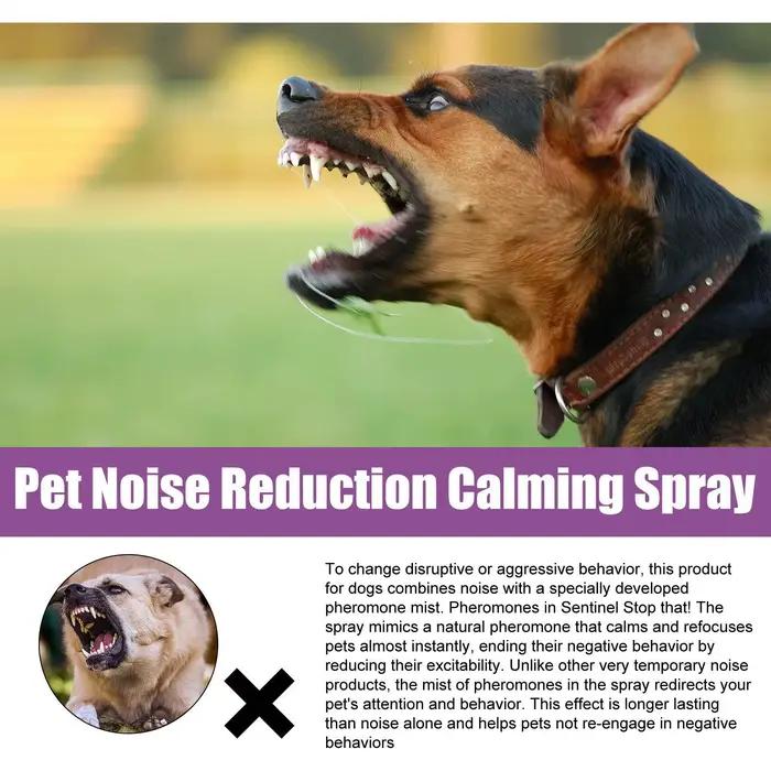 Spray apaisant pour animaux de compagnie, 50ml, réduction du bruit du chien, pour aboiement, fin insipide, comportement négatif du chien, fournitures de santé pour animaux de compagnie
