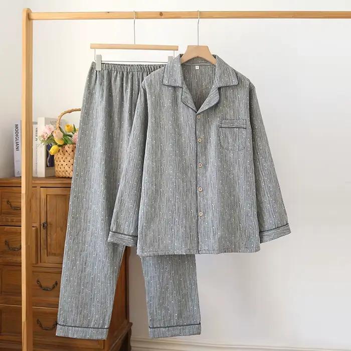 Pyjama rayé en pur coton pour femmes