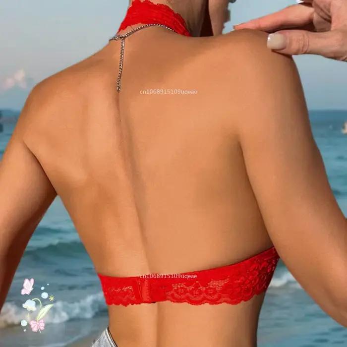 Soutien-gorge à bretelles suspendu au cou pour femmes