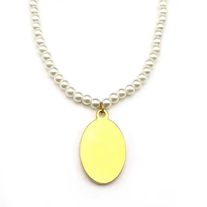 Saint Joseph prière pour nous pendentif collier pour femmes filles en acier inoxydable perle couleur or foi amulette chaîne catholique bijoux