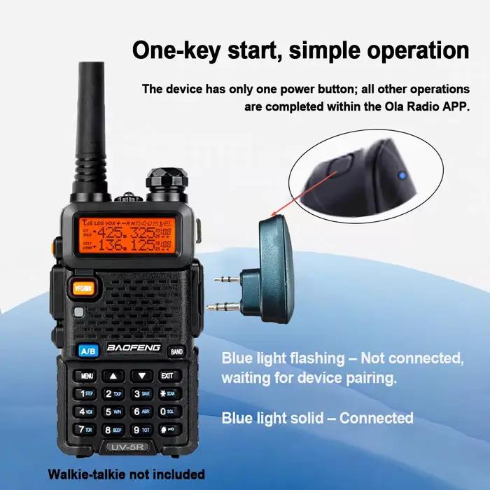 Adaptateur de programmation Bluetooth sans fil BAOFENG pour talkie-walkie, application téléphonique TYPE-C pour UV-5R UV-32 UV-5RH, accessoire radio bidirectionnel pour radioamateurs
