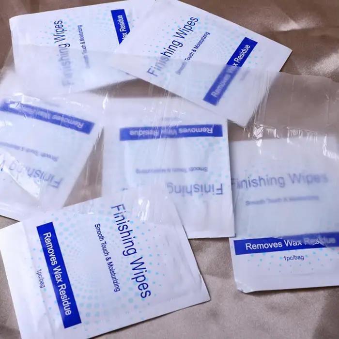 20 pièces épilation cire nettoyage huile Pack corps bandes dissolvant de cire lingettes de nettoyage pour fournitures finition lingettes rasage cheveux corps
