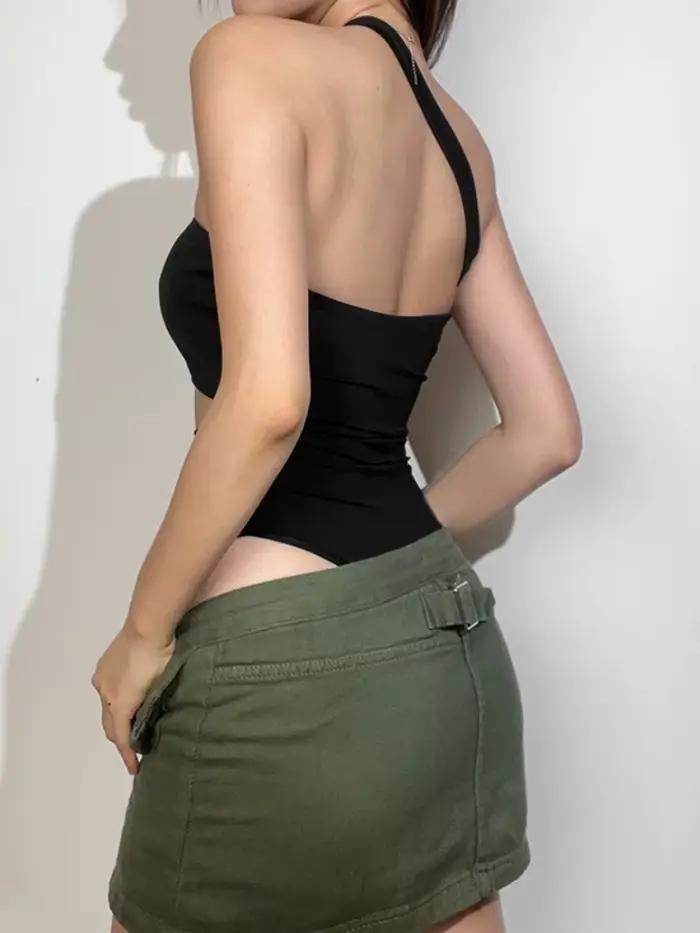 Body noir uni, Lingerie Sexy pour femmes