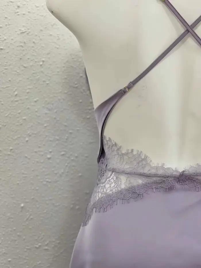 Chemise de nuit sexy en dentelle pour femmes