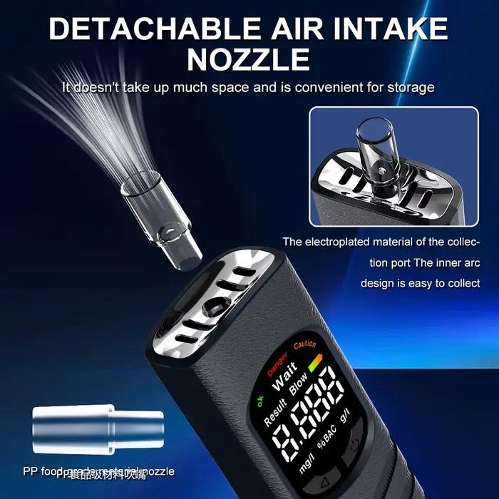 Détecteur d'alcool, éthylotest portable, annonce vocale, affichage numérique, écran électronique – Convient pour la consommation d'alcool