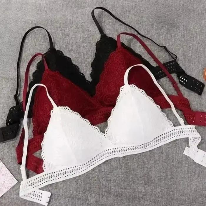 Soutien-gorge en dentelle blanche de style français pour femme