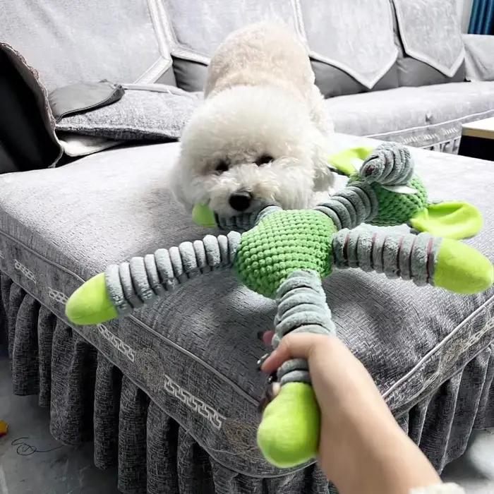 Grand chien indestructible son grinçant jouets animaux forme animal de compagnie doux en peluche à mâcher molaire jouet d'entraînement chiot morsure dents jouets dentaires