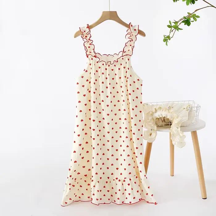 Chemise de nuit en pansement 100% coton pour femme