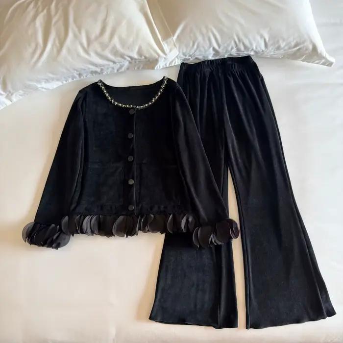 Pyjama Double face en velours pour femme