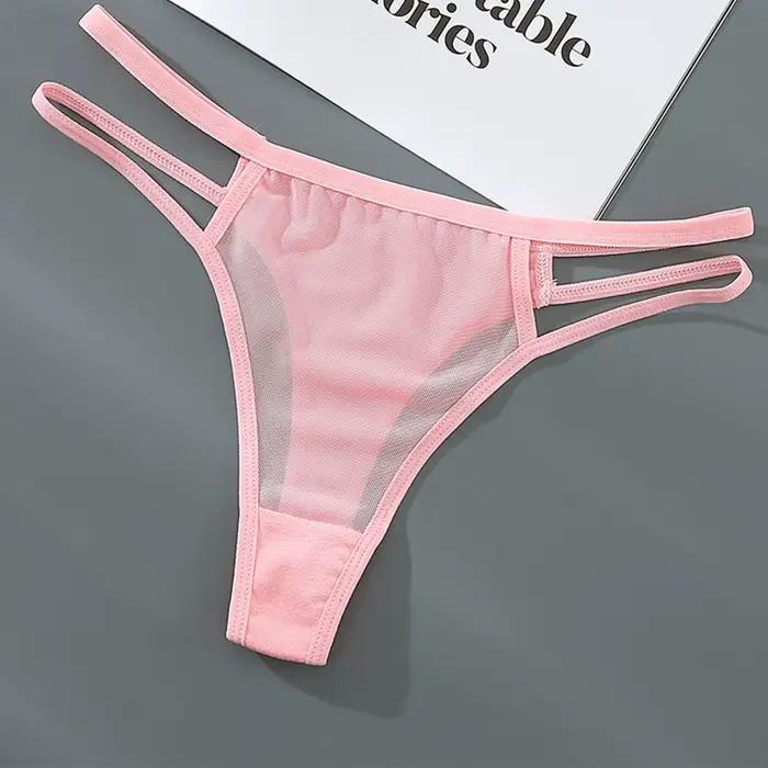 Femme taille basse t-back Lingerie femmes sous-vêtements pour Bikini culotte douce Hipster