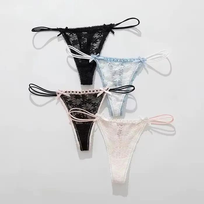 Culottes en dentelle à nœud