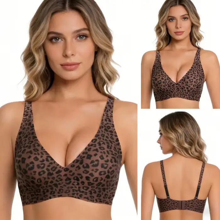 Soutien-gorge imprimé léopard pour femme