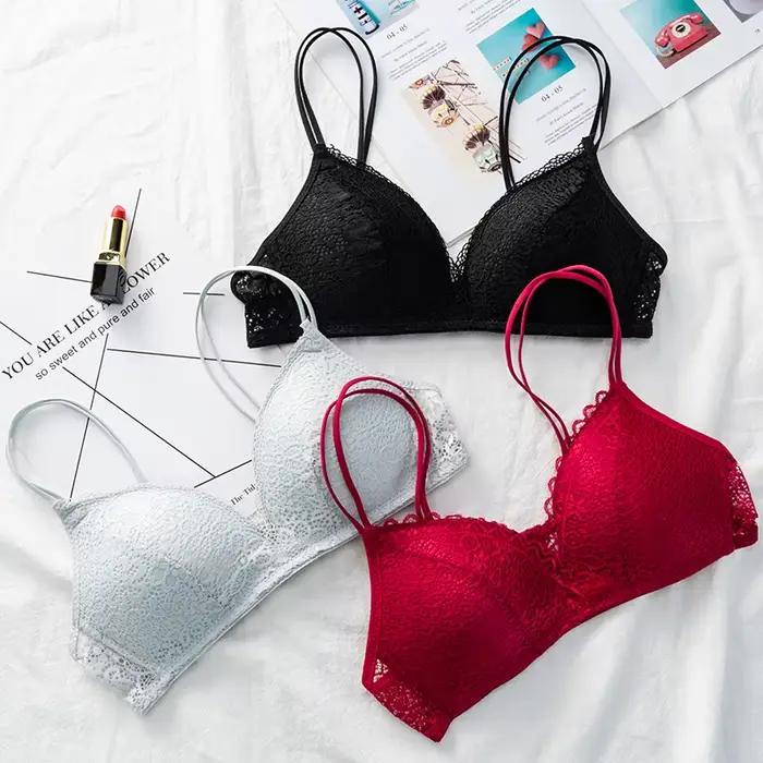 Femmes soutien-gorge Sexy dentelle Bralette florale sans fil