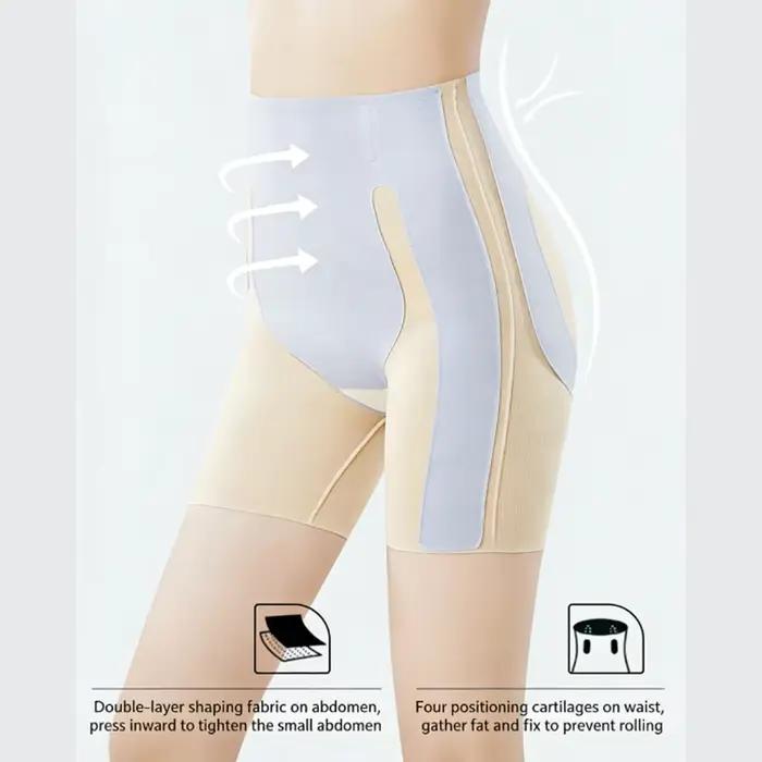 Short Gainant Taille Haute Remonte Fesses Sans Coutures Amincit Cuisses Sous Robes Anti-Roulis Lift Hanches Culotte Sculptante Compression