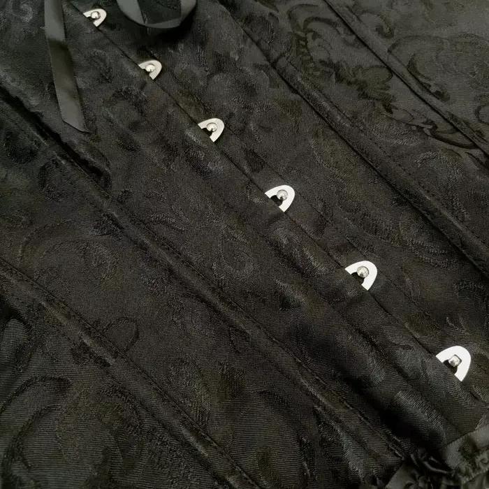 Corset noir jacquard pour femme