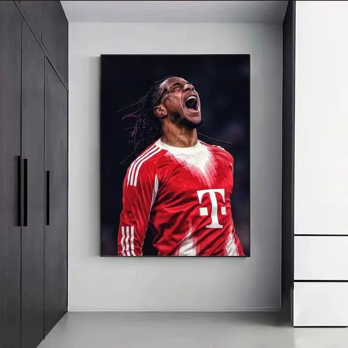 Affiche de l'étoile du football Michael O-Olise, affiche murale autocollante HD imperméable, idéale pour la maison, le bureau, le dortoir, cadeau