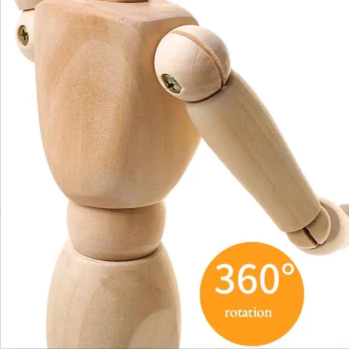 Dessin marionnette en bois modèle croquis peinture petite main en bois Flexible mobile en bois homme Art Imitation corps humain Proportion