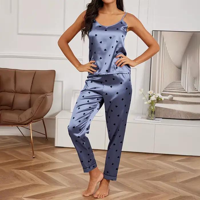 Pyjama imprimé cœur pour femme