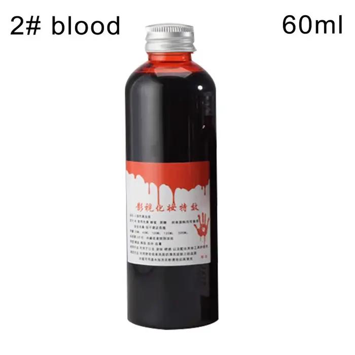 1 bouteille d'émulation d'halloween faux accessoires maquillage sang 30-100ml sang entier Cosplay farces accessoires maquillage personne Plasma faux