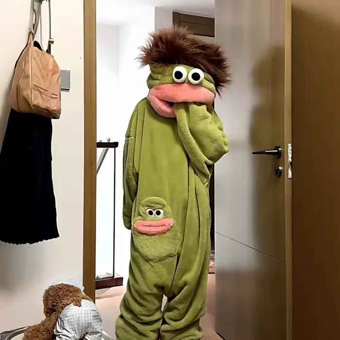 Pyjama Monster-Onesie à grande bouche